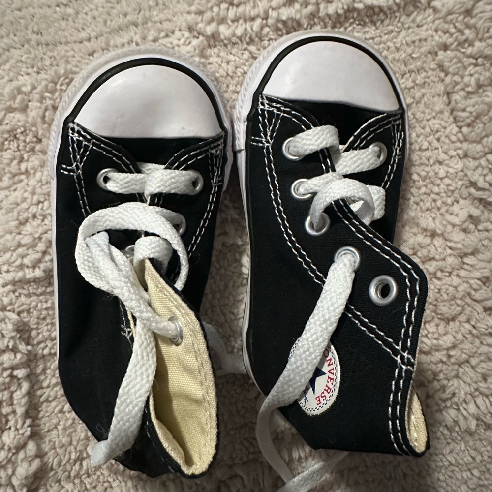 Converse Toddler Black Canvas Sneakers